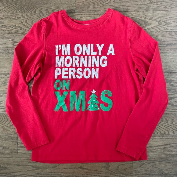Kids Holiday Slogan Long-Sleeve T-Shirt - Christmas - Red & Green - Picture 3 of 6